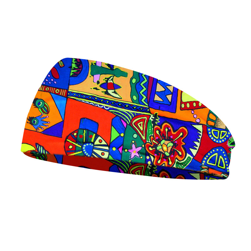 Outdoor Sport Gym - Yaratıcı grafiti Unisex elastik Yoga kafa