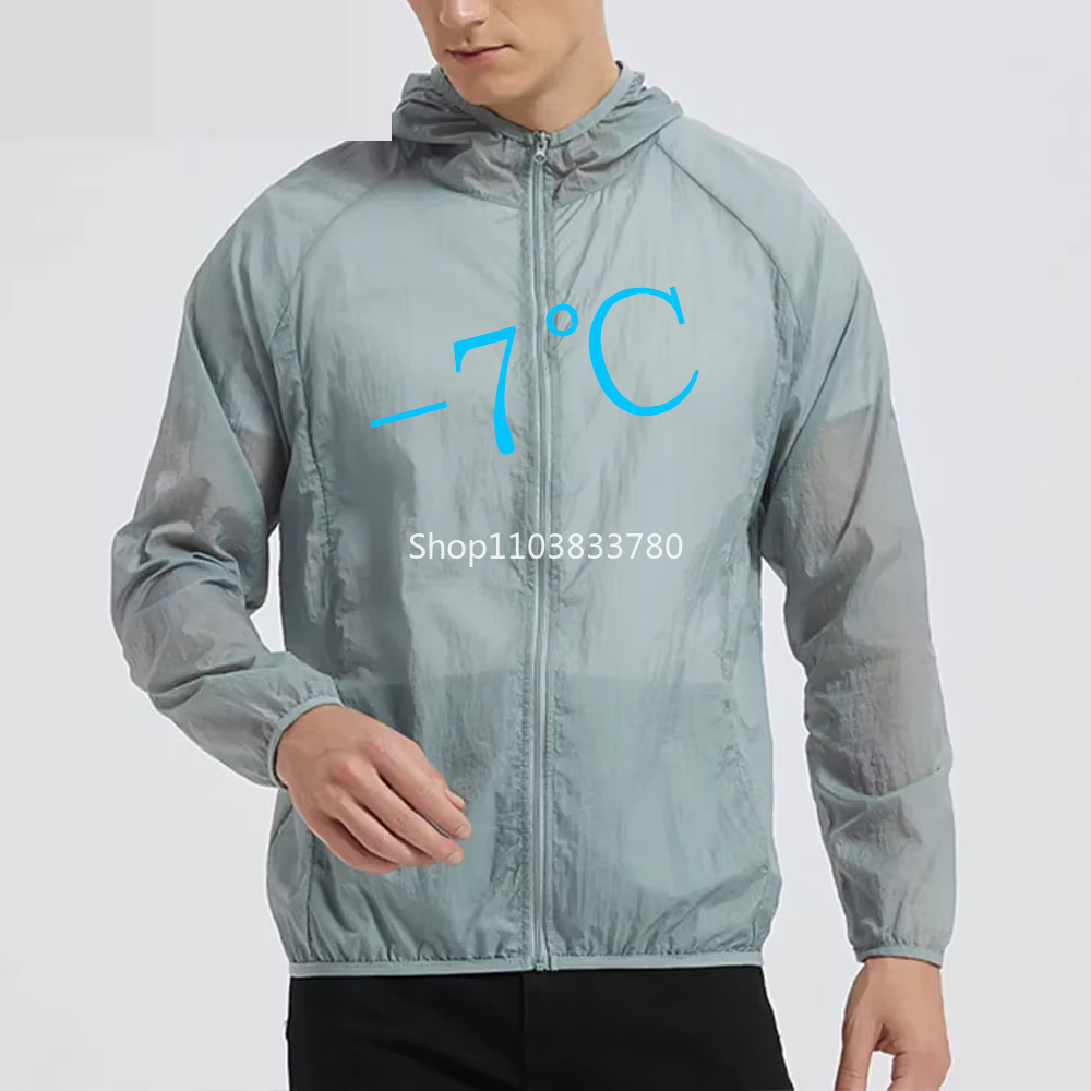 Outdoor Sport Windbreaker - Erkek Kapüşonlu Güneş Koruyucu Ceket Hafif